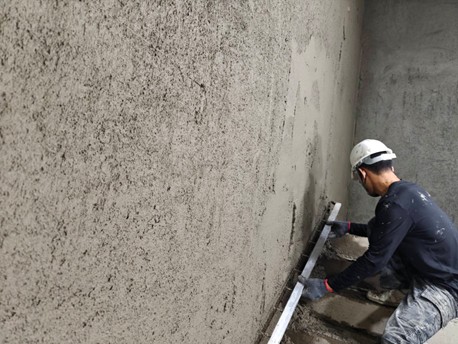 璞園畾畾青 2025.12.07 B棟5F樓梯牆面打底施作