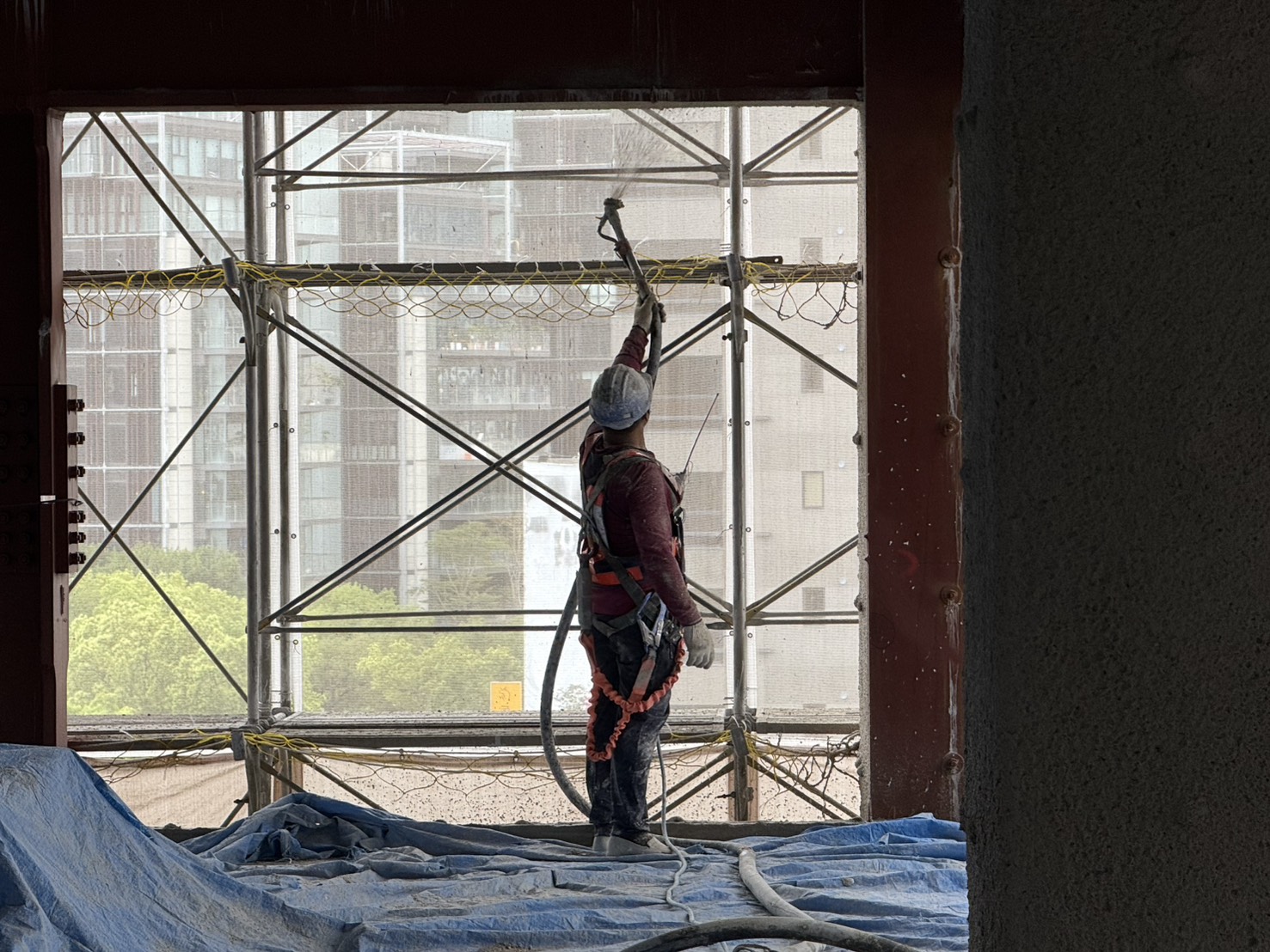 築觀 5F防火披覆施作